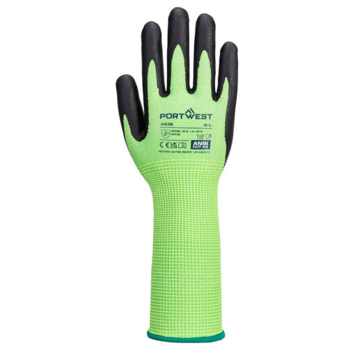 A632 - Green Cut Glove Long Cuff