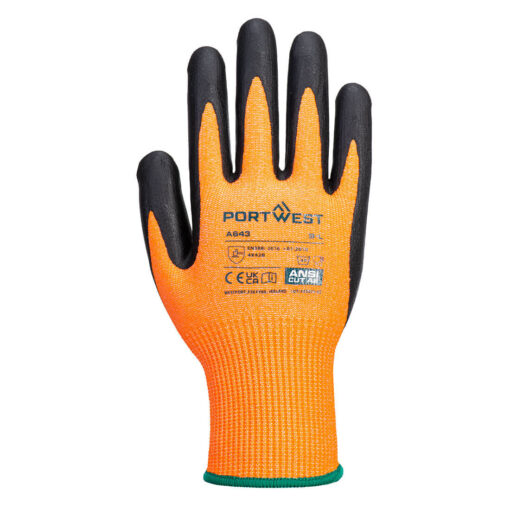 A643 - Amber Cut Glove - Nitrile Foam