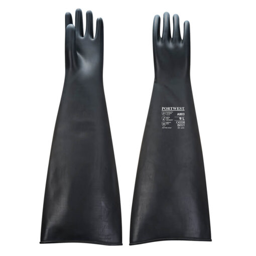 A803 - Heavyweight Latex Rubber Gauntlet 600mm