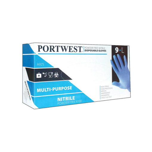 A925 - Powder Free Nitrile Disposable Glove (Pk100)