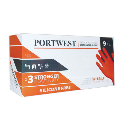 A930 - Orange HD Disposable Glove (Pk100)