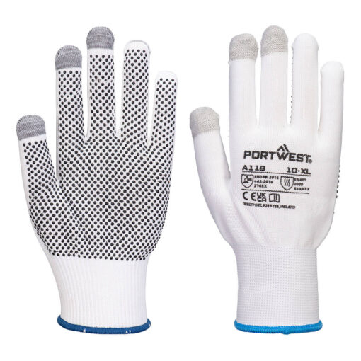 A118 - Grip 13 PVC Dotted Touchscreen Glove (Pk12)