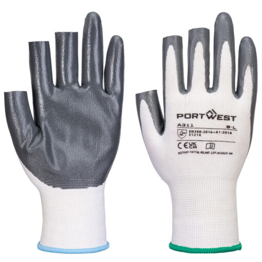 A311 - Grip 13 Nitrile 3 Fingerless Glove (Pk12)